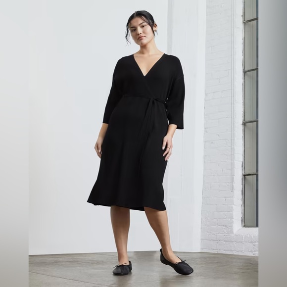 Everlane Dresses & Skirts - Everlane The Ribbed Wrap Midi Dress